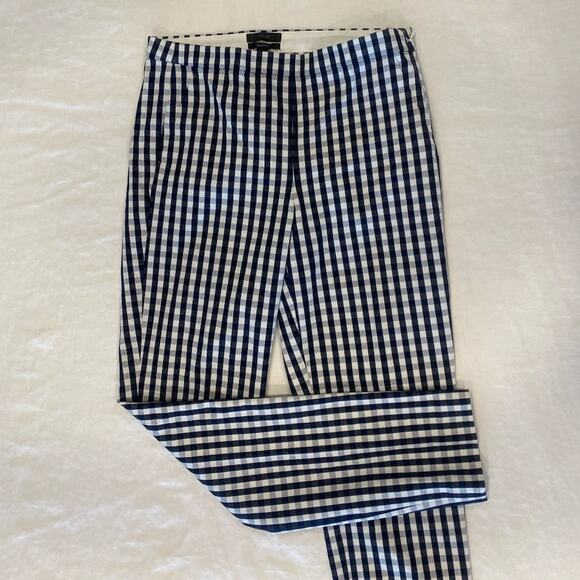 J. Crew Women's Martie Side Zip Checkered Pants - 4T - Picture 2 of 11